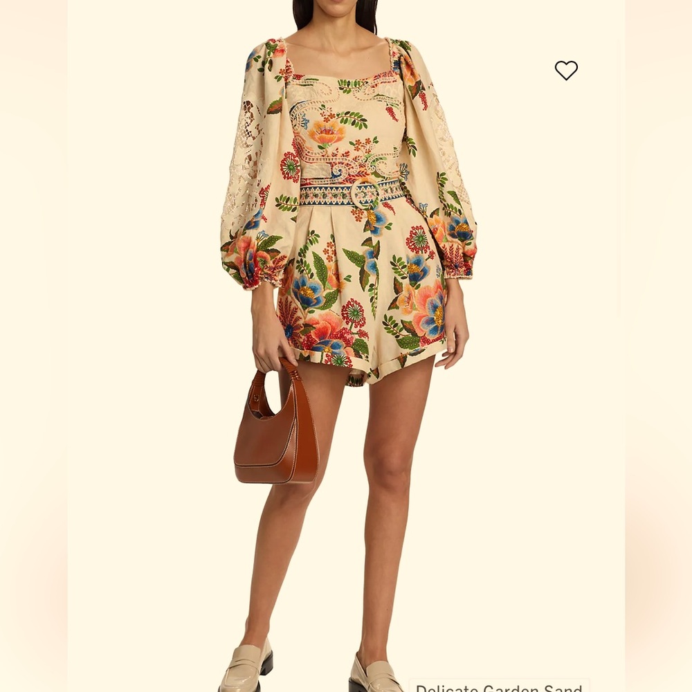 FARM Rio Cream Floral Jumpsuit